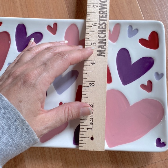 Lang by Design Hand Painted Heart-Themed Serving Platter - Picture 8 of 9